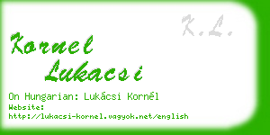 kornel lukacsi business card