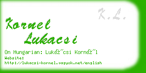 kornel lukacsi business card